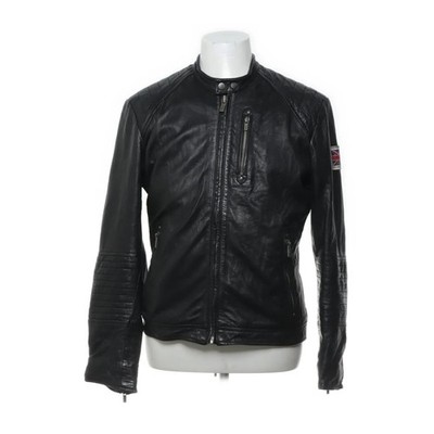 Pepe Jeans, Lederjacke, Herren, Größe: M, Schwarz, Baumwolle/Leder