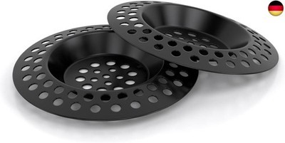 ABFLUSSHELD 2er Set Abflusssieb Edelstahl - Deluxe Waschbecken Sieb - Flexibles
