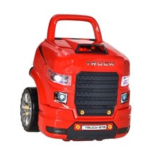 Kids Mechanic Truck Engine Toy, 61-Piece Car Repair Play Set with Steering