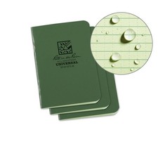 Rite in the Rain 971FX-M Mini Notebook 3 Pack Green 3.25x4.625 USA Made