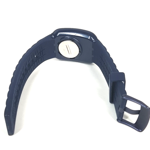 Swatch Bluebite Digital Watch Unisex Dark Blue Silicone Band New Battery SURN104 - Picture 12 of 18