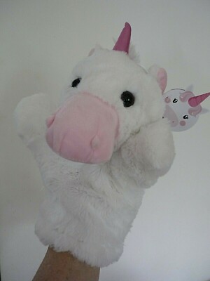 Brandneu mit Etikett Stardrop das Einhorn sehr weiches Spielzeug Handhandschuhpuppe geeignet ab Geburt