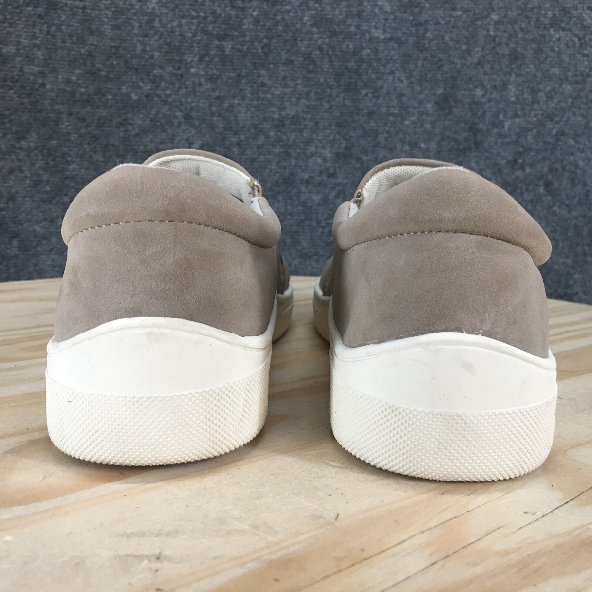 Kensie Shoes Womens 8M Soren Slip On Sneakers Beige Comfort Casual