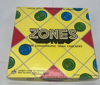 Vintage 1976 Ward & Sons ''Zones  Game - More Challenging Than Checkers Complete