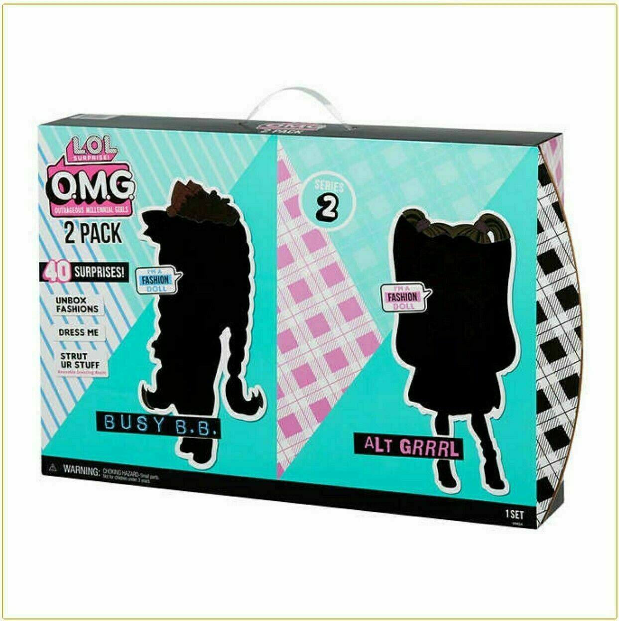 LOL Surprise OMG Dolls 2 pack - Alt Grrrl & Busy B.B. w/40+ Surprises new