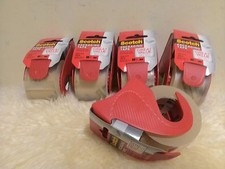 5 X Scotch Shipping Packaging Tape with Refillable Dispenser, 1.88 in x 50  yd
