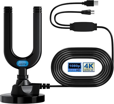 Diswoe TV Aerial, Indoor Aerial for Smart with Signal Booster High