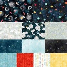 To The Moon By P & B Textiles - 10" Squares Layer Cake