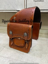 leather western saddle bag for horse riding