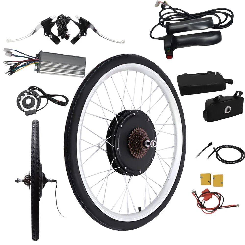 1000W 48V Vélo Electrique 26” Roue Arrière Brushless Moteur Hub Conversion  Kit