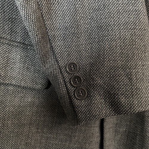 Hardy Amies Savile Row Mens 42L Suit Jacket Blazer Wool Gray 3-Button Classic - Picture 6 of 17