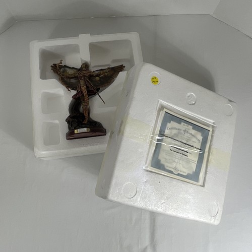 NEW Bradford Exchange St Selaphiel Archangel Prayer Of God Bronze Sculpture - Picture 19 of 20