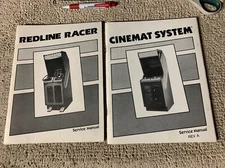 original Redline Racer Set Cinemat System Cinematronics arcade Video game manual