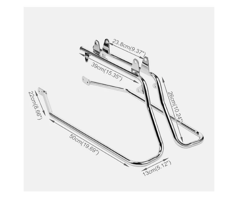 铬鞍袋支撑转换支架套件适用于Harley Heritage Softail 84-1 — 第 2/4 张图片