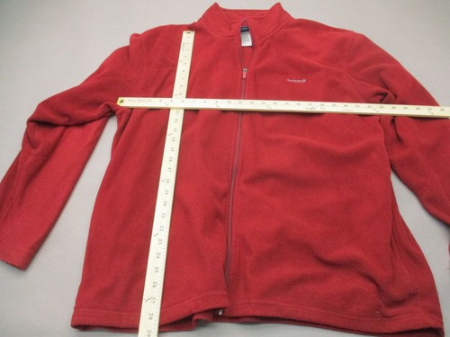 Reebok Größe 2XL Herren rot durchgehender Reißverschluss Stehkragen Tasche Fleece Sportjacke 625 - Bild 6 von 10