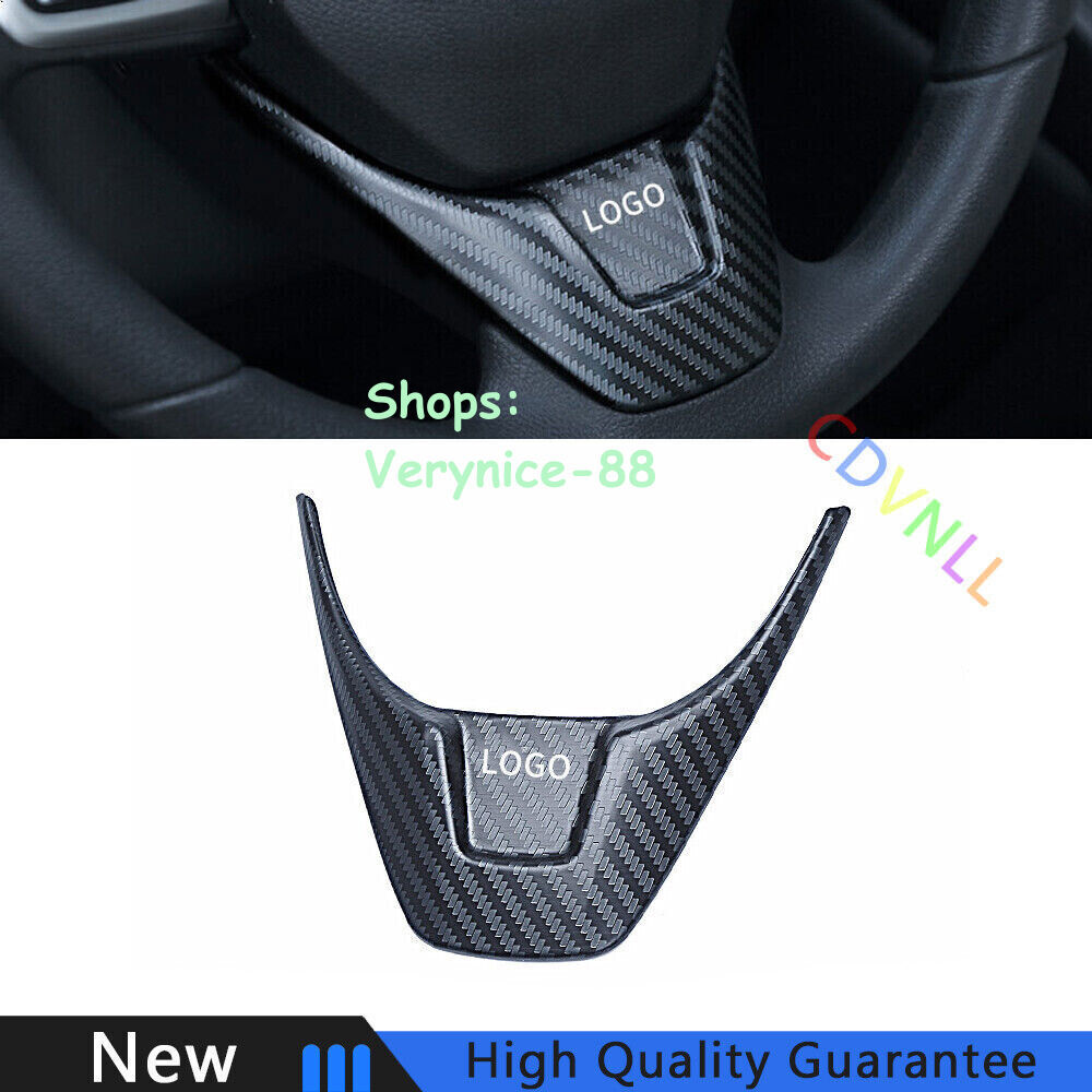 For Honda CRV 2017-2022 Steel Carbon Fiber Car Steering Wheel Panel Cover Trim