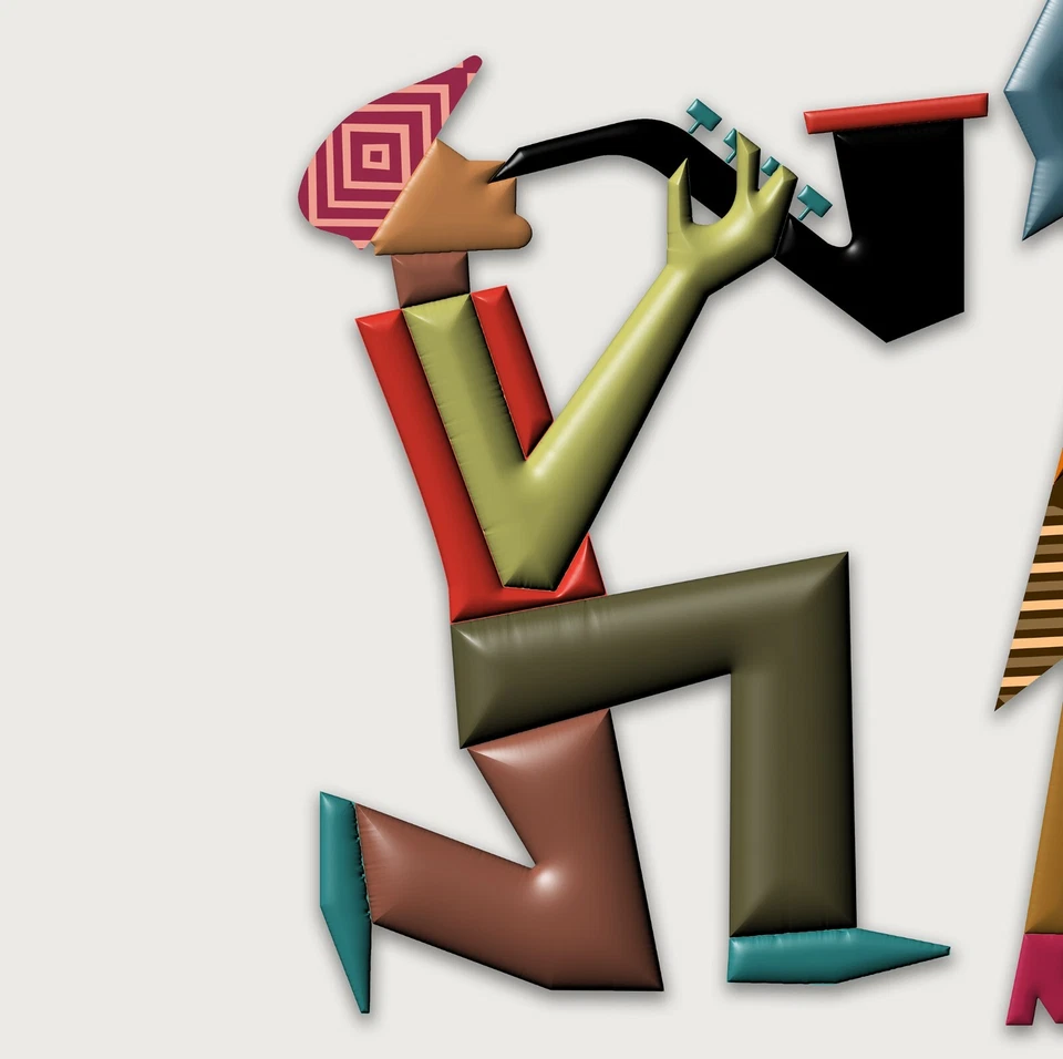 Jazz Music Art  African American DJ Print Saxophone Dancing Queen Canvas Décor - Image 3 of 4