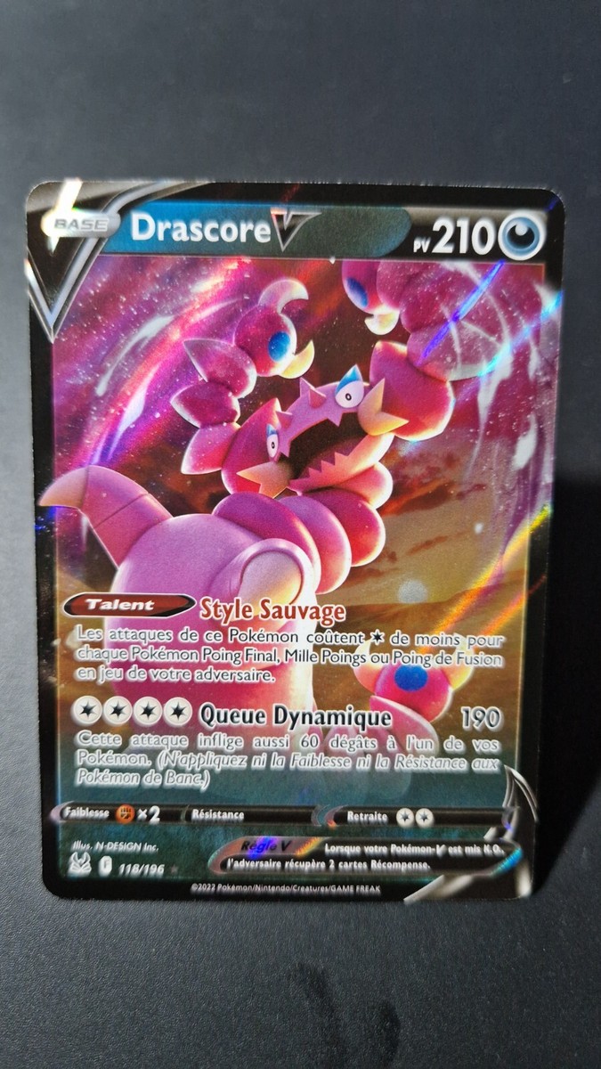 DRASCORE V 210PV 118/196 HOLO - NEUF - CARTE POKEMON | eBay