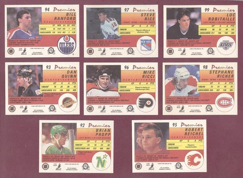 1990-91 O PEE CHEE 90-91 OPC PREMIER NHL HOCKEY CARD 1-132 SEE LIST - Picture 199 of 265