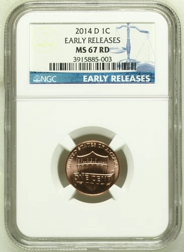 2014 D NGC MS 67 RD LINCOLN SHIELD CENT! NICE HIGH GRADE! EARLY RELEASES!