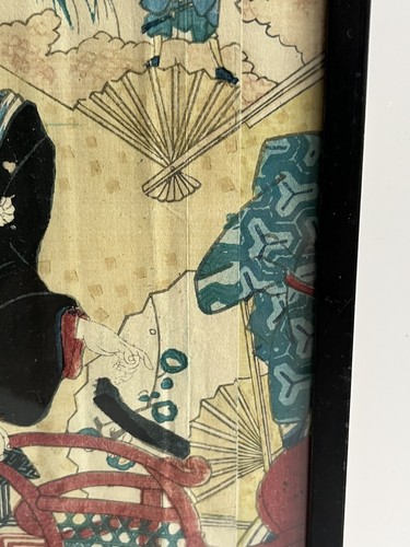 Japanese Woodblock Print Utagawa Kunisada Toyokuni III 1786-1865 Framed & Glazed - Imagen 9 de 18