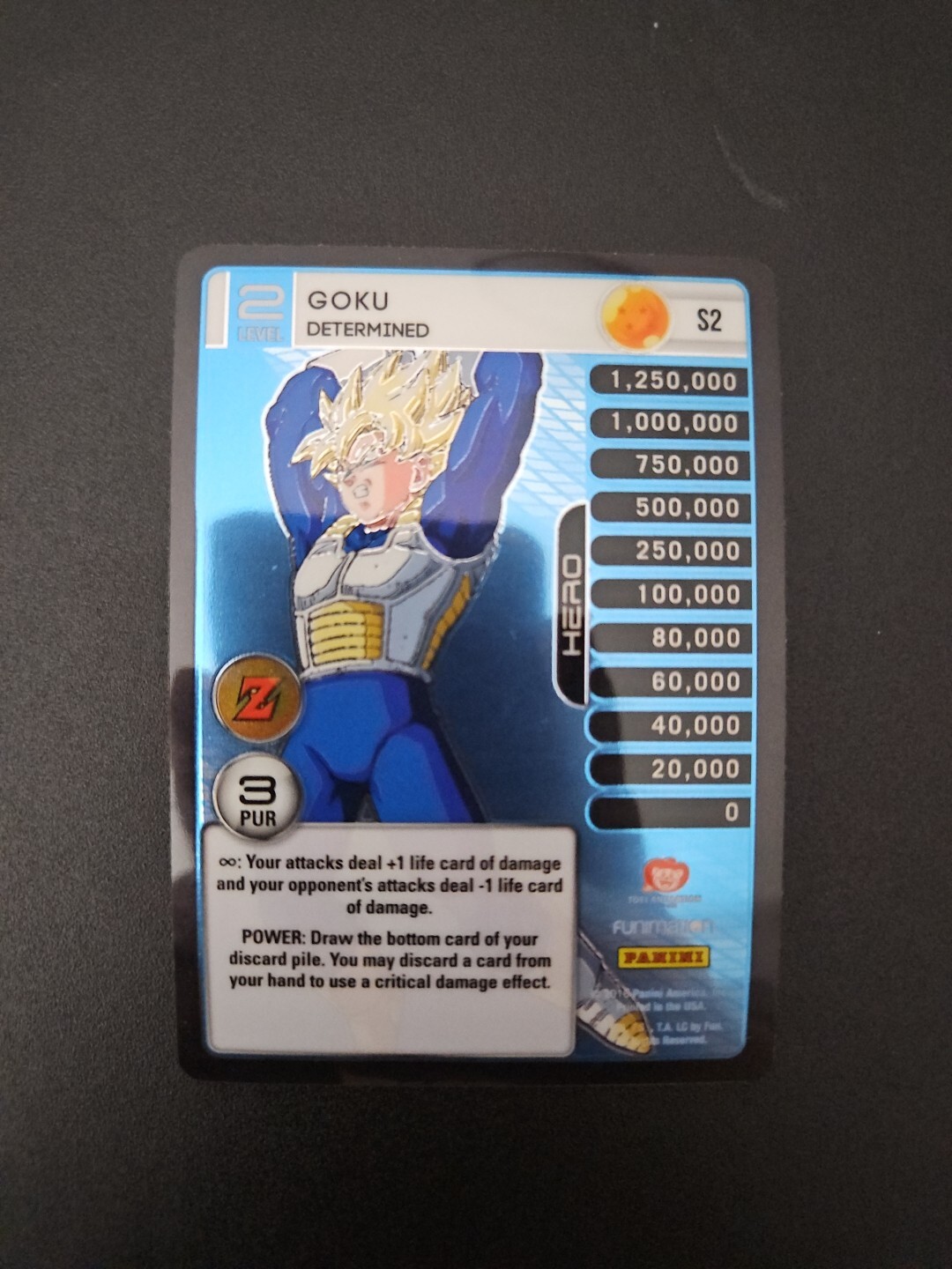 Level 2 Card SS Goku Training Level 2 Dragonball Z Panini Funimation Collectable ...