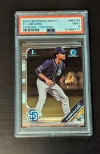 2019 Bowman Chrome Draft #BDC85 CJ ABRAMS ROOKIE 1st PSA 9 MINT NATIONALS 