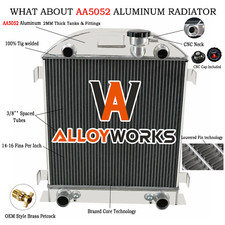 4 Row Aluminum Radiator For 1928 1929 Ford Model A 3.3l L4 Flathead Engine Atmt 4 Row Aluminum Radiator For 1928 1929 Ford Model A 3.3l L4 Flathead Engine Atmt