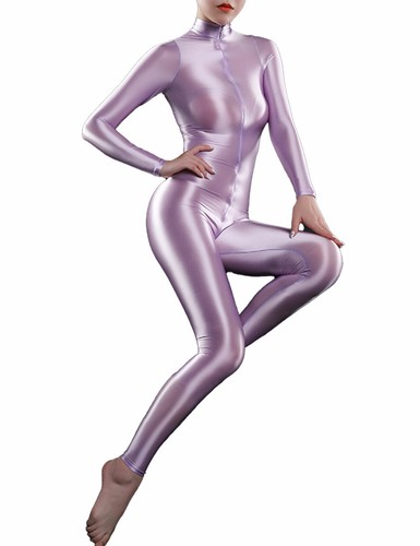 Women's Glossy Bodysuit Sexy Lingerie High Cut Jumpsuit Catsuit Jumpsuit Smooth - Picture 115 of 158