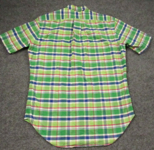 Polo Ralph Lauren Shirt Mens Small Green Plaid Short Sleeve Oxford - Picture 3 of 10