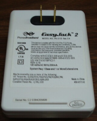 Convertisseur/Extension Téléphone EasyJack 2 Phonex Large Bande - Modèle Rev.2.4 - Occasion