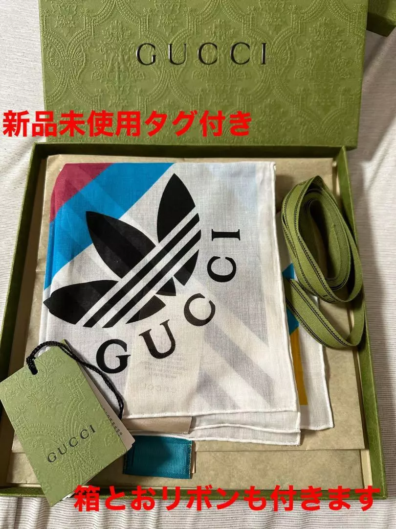 Gucci Foulard Multicolore Coton Adidas Rayure Femme Multifonctionnel Italie
