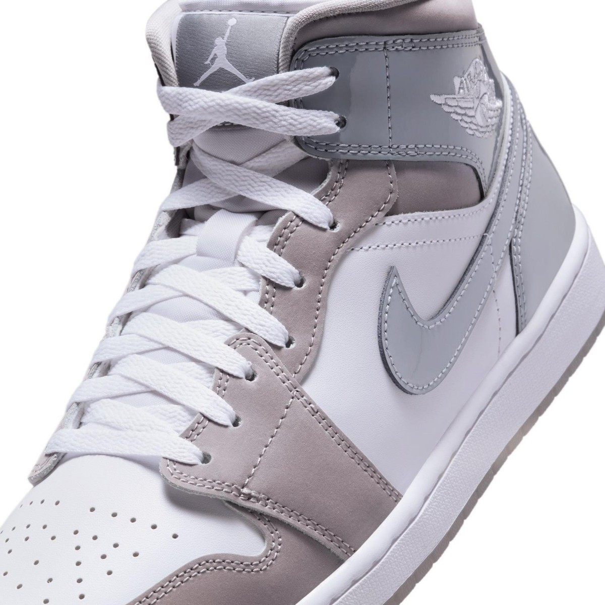 HF3216-100 Nike Air Jordan 1 Mid Cool Grey (Men's) | eBay