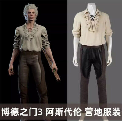 New Game Baldur's Gate 3 Astarion Cosplay Costume Outfit Halloween Suit Handmade