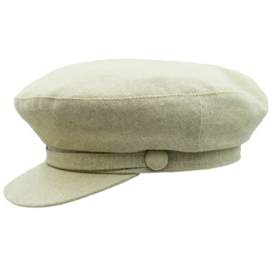 CAPPELLERIA MELEGARI Berretto popolare marinaio estivo Genova cotone-lino beige