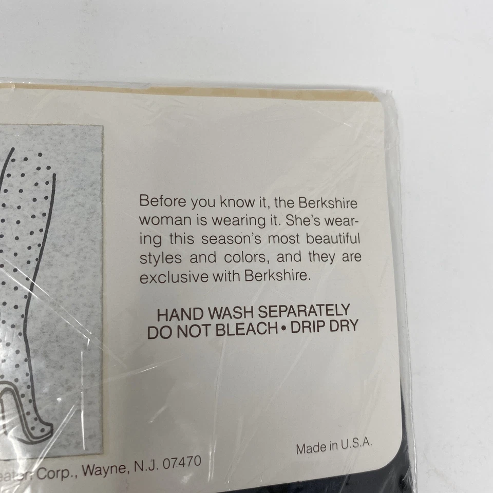 Berkshire чулки колготки женщин средний размер черный горошек новый сандалии винтажный - Изображение 4 из 4