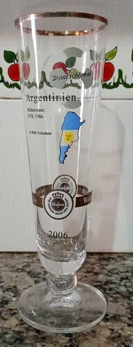 Limited Warsteiner Beer Glass Cup World Cup 2006 Argentina
