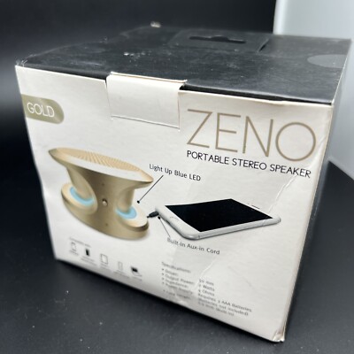 NEW DIGITAL ESSENTIALS - ZENO PORTABLE SPEAKER-GOLD COLOR