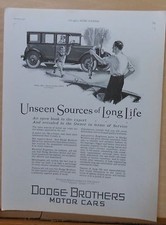 1926 magazine ad for Dodge - Unseen sources of long life, De Luxe Sedan