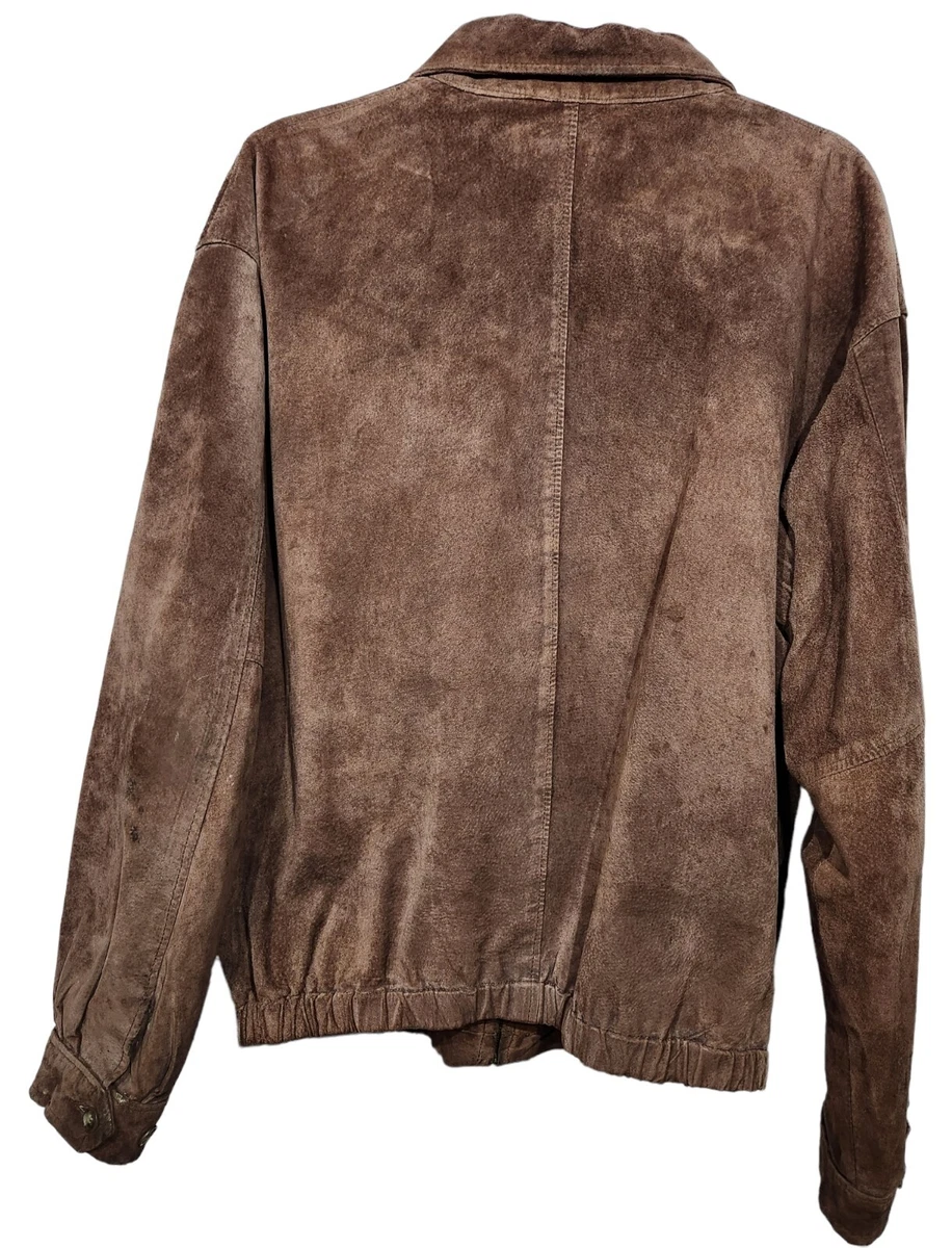 LANDS END MEN'S LEATHER JACKET 42/44 | eBay