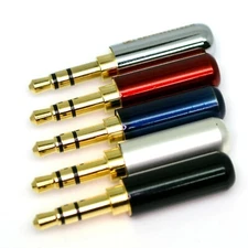 3.5mm (3 Pole) Male Repair headphone Jack Plug Metal Audio Replacement Soldering
