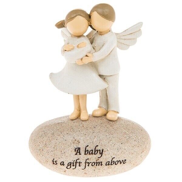 A Baby Is  A Gift From Above New Baby Sentiment Pebble Gift