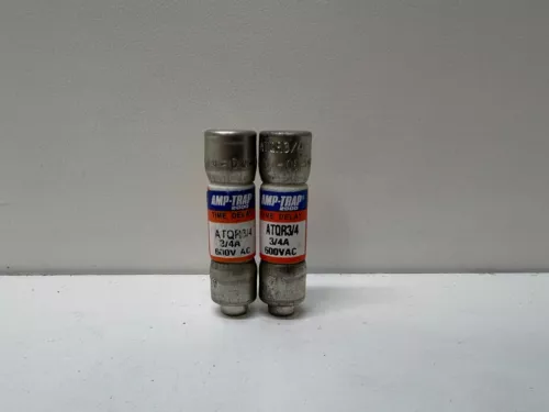 LOT OF (2) NEW OLD STOCK! FERRAZ SHAWMUT 3/4A 600V TIME-DELAY FUSES ATQR3/4