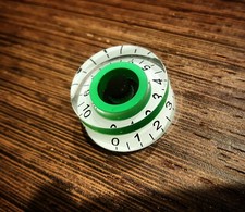 2 Guitar Speed Volume/Tone Knobs.. Green/Black/White... JAT C.G.P
