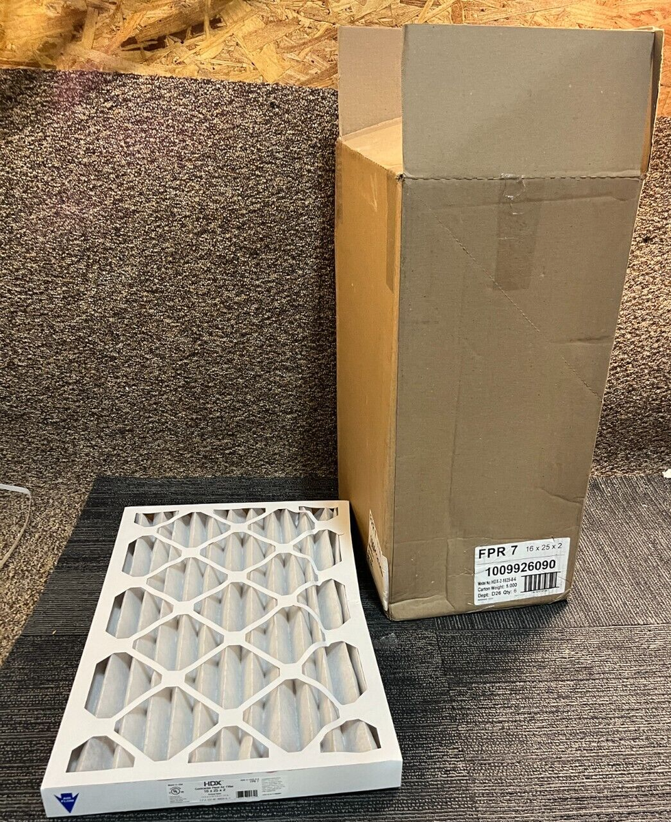 Box of 6 HDX Contractor Pleat Air Filter HDX-2-1625-8-6 16 in. x