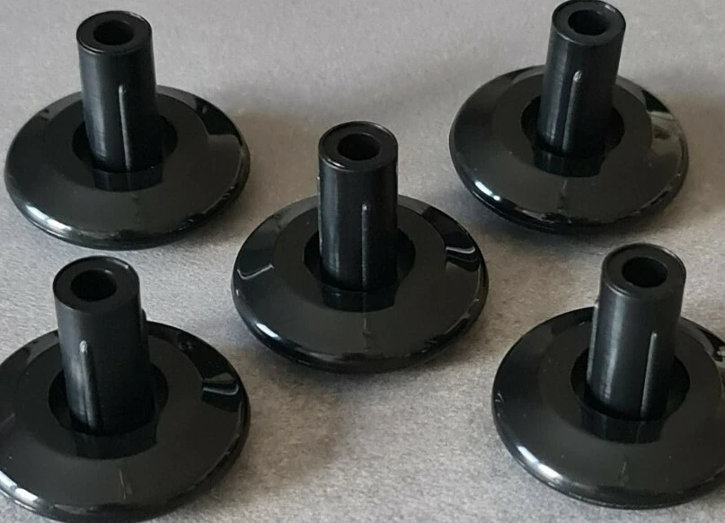 5 Stück Filzgleiter Gleiter für Vitra schwarz Kunststoff Filz Eames Chair Soft