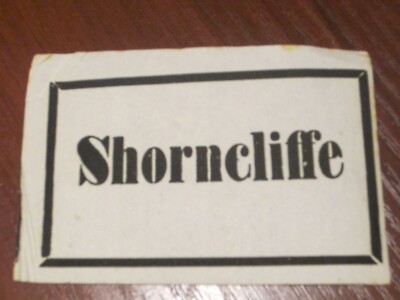 (South Eastern & Chatham Railway SECR) Gepäckaufkleber Shorncliffe (verpackt)