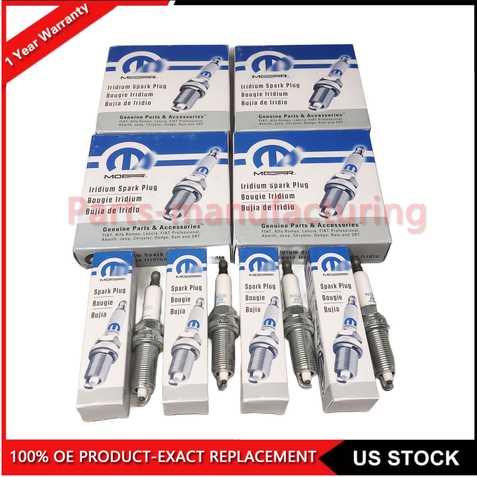 (16) NEW OEM for 2018-2020 Mopar Dodge Jeep Chrysler 5.7L HEMI Spark Plugs set