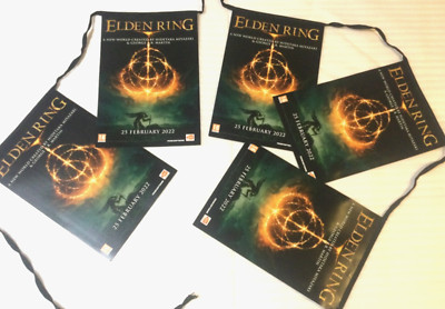 ELDEN RING Promo Poster Set 2022 LAUCH Dark Souls Hanging Garland Store Display