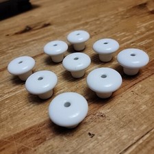 Vintage Lot of 9 Porcelain White Cabinet Mush...